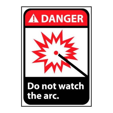 National Marker Co Danger Sign 14x10 Rigid Plastic - Do Not Watch The Arc DGA12RB